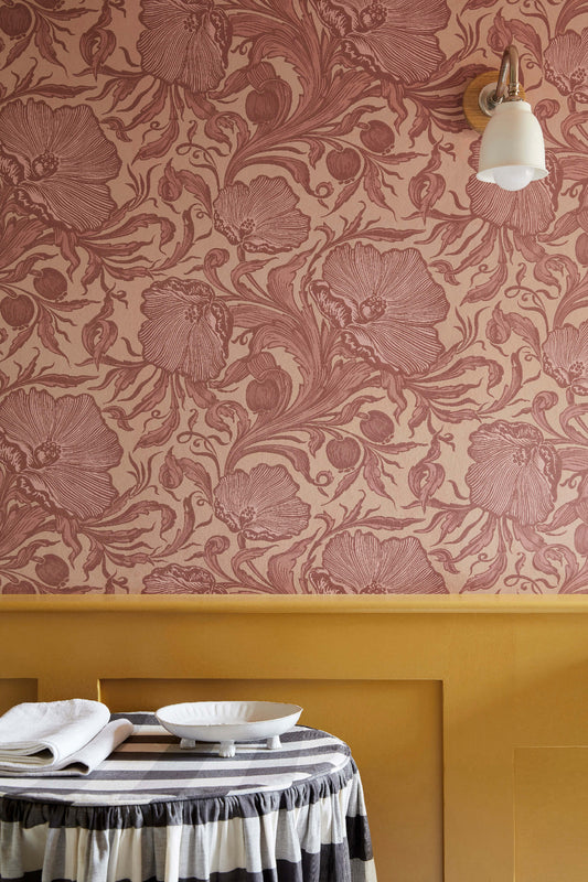 Fondo de pantalla de Little Greene Poppy Trail - Mascarada
