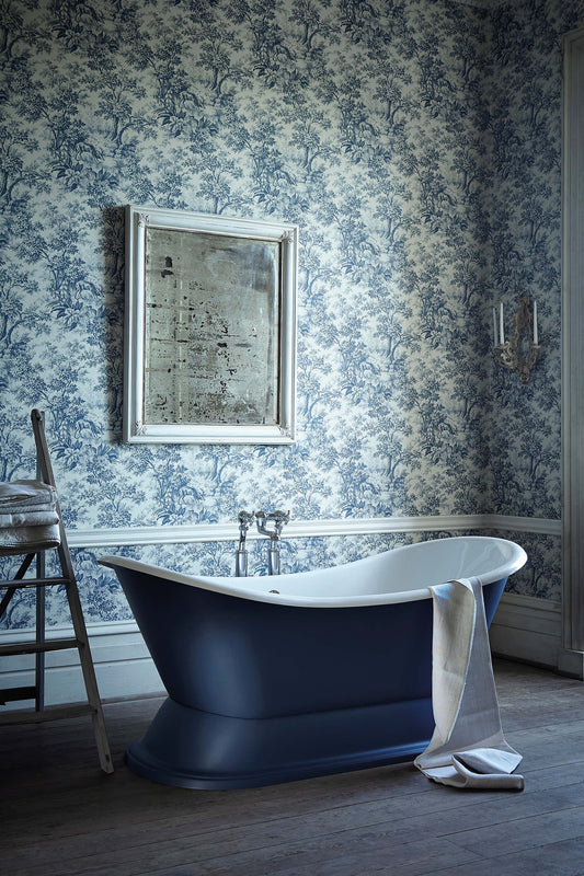 Papel pintado de toile con diseño de ciervo de Little Greene - Juniper
