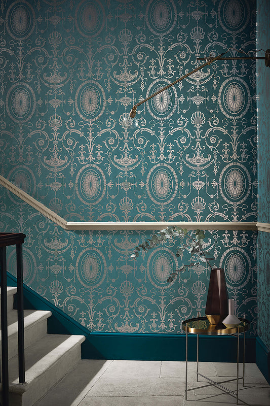 Papel pintado de Pall Mall de Little Greene - Canton Gold