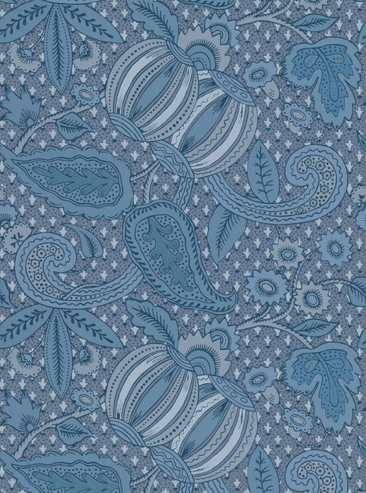 Papel pintado de granada de Little Greene - Escala azul
