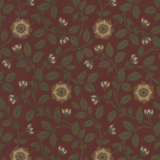 Papel pintado Little Greene Richmond Green - Rojo Revival