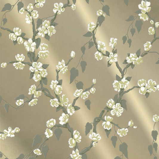 Papel pintado de Sakura de Little Greene - Lámpara de araña de metal