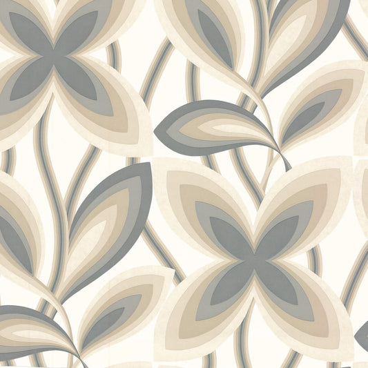 Papel pintado Little Greene Starflower - Platino