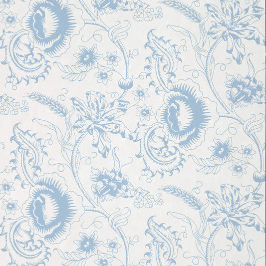 Papel pintado monocromático con bloques de madera de Little Greene - Juniper