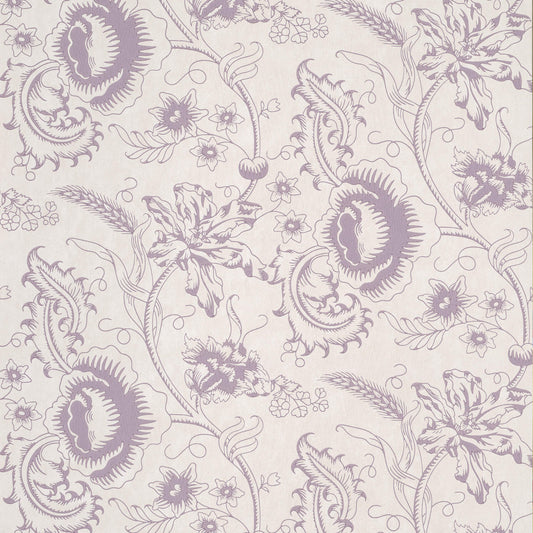 Papel pintado monocromático con bloques de madera de Little Greene - Ciruela