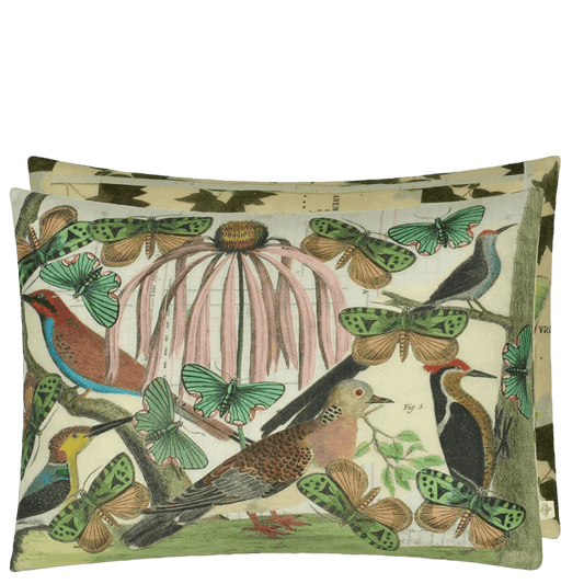 Almofada Designers Guild John Derian Floral Aviary Parchment - Stoc Casa