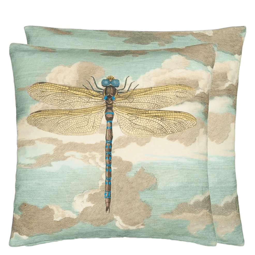 Almofada John Derian Dragonfly Over Clouds Sky Blue - Stoc Casa