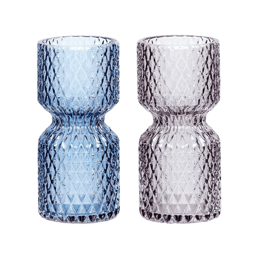 Conjunto de 2 Vasos Azul/Cinza - Stoc Casa