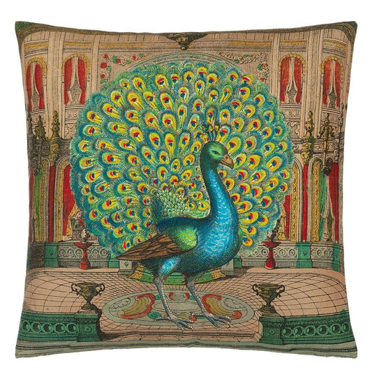 Almofada John Derian Peacock Emerald - Stoc Casa