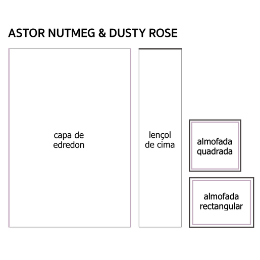 Capa de Edredon Designers Guild Astor Nutmeg/Dusty Rose - Stoc Casa